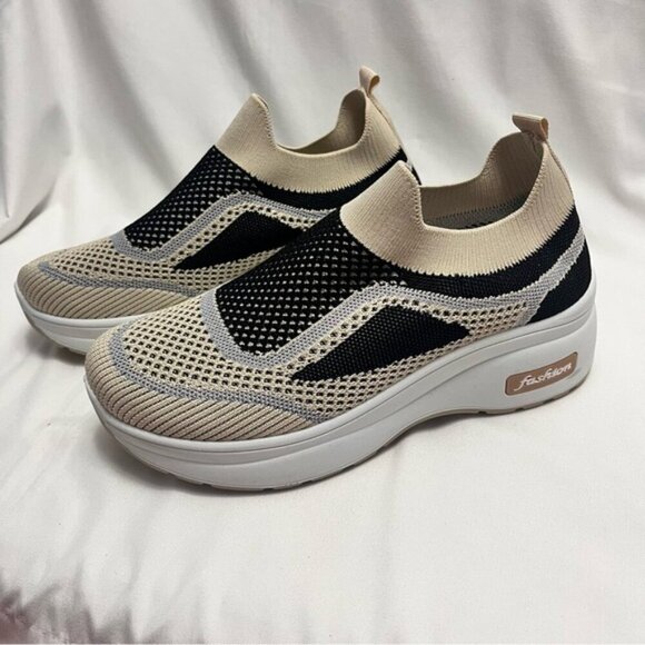 Knit Slip-On Sock Sneakers | Platform Walking Comfort Shoes | Size 39 / 8.5 - Picture 2 of 8